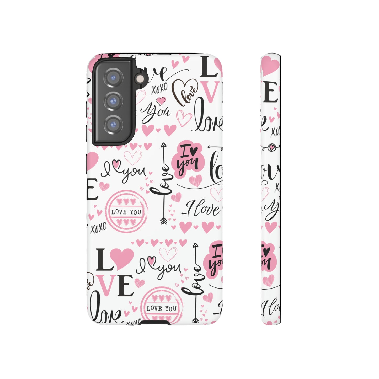Valentine Love Pink Protective Phone Case for Iphone, Samsung and Google Devices
