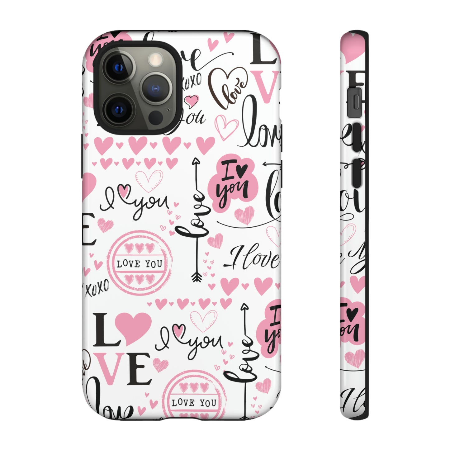 Valentine Love Pink Protective Phone Case for Iphone, Samsung and Google Devices