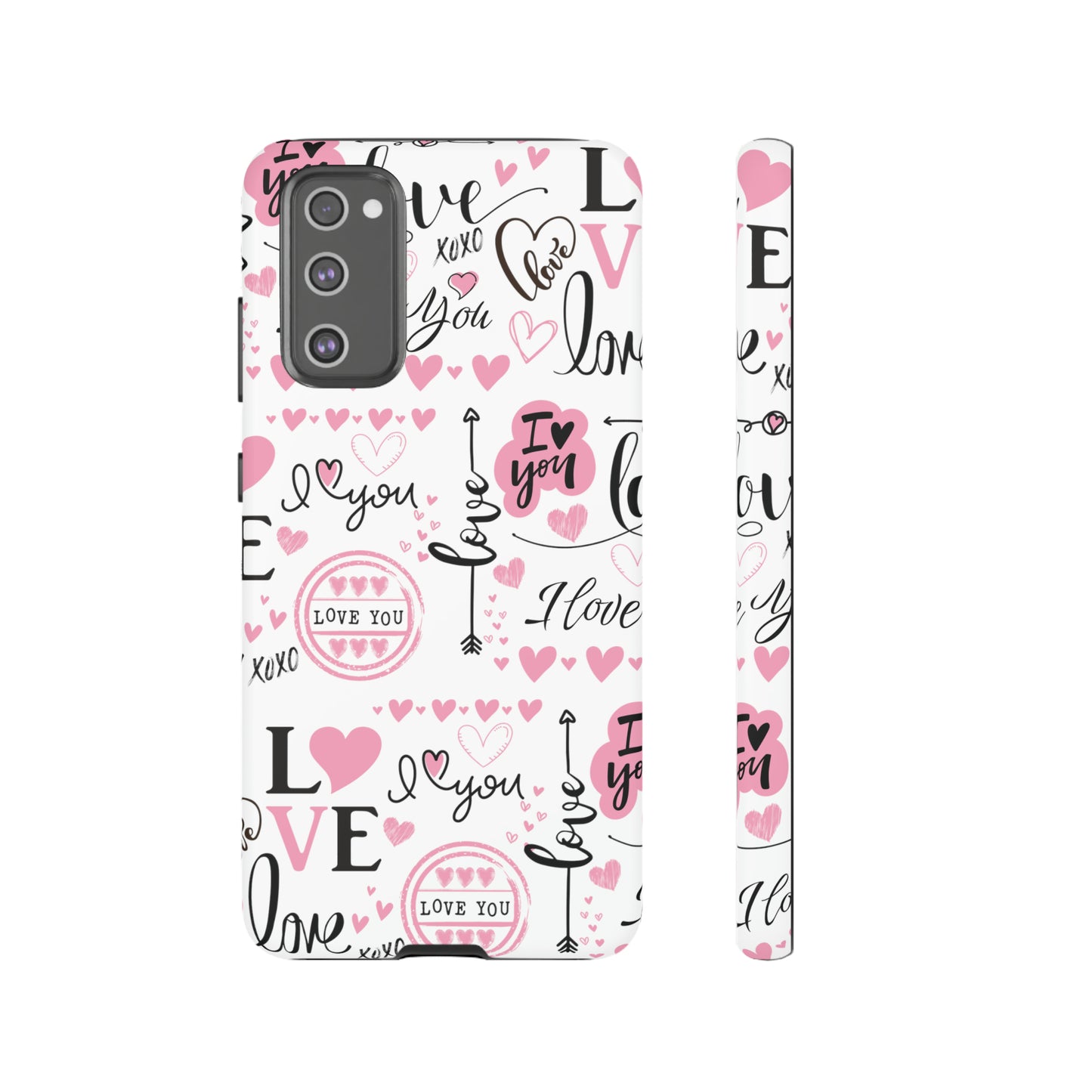 Valentine Love Pink Protective Phone Case for Iphone, Samsung and Google Devices