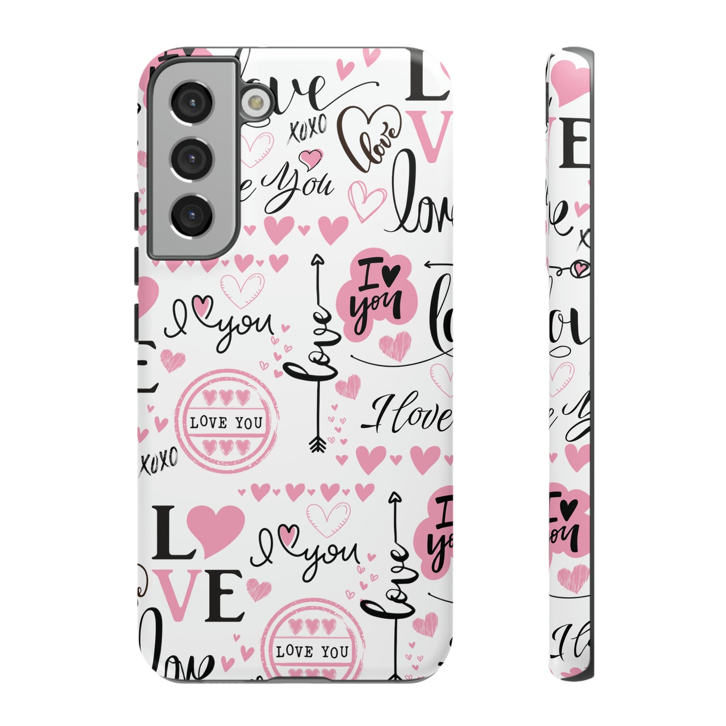 Valentine Love Pink Protective Phone Case for Iphone, Samsung and Google Devices