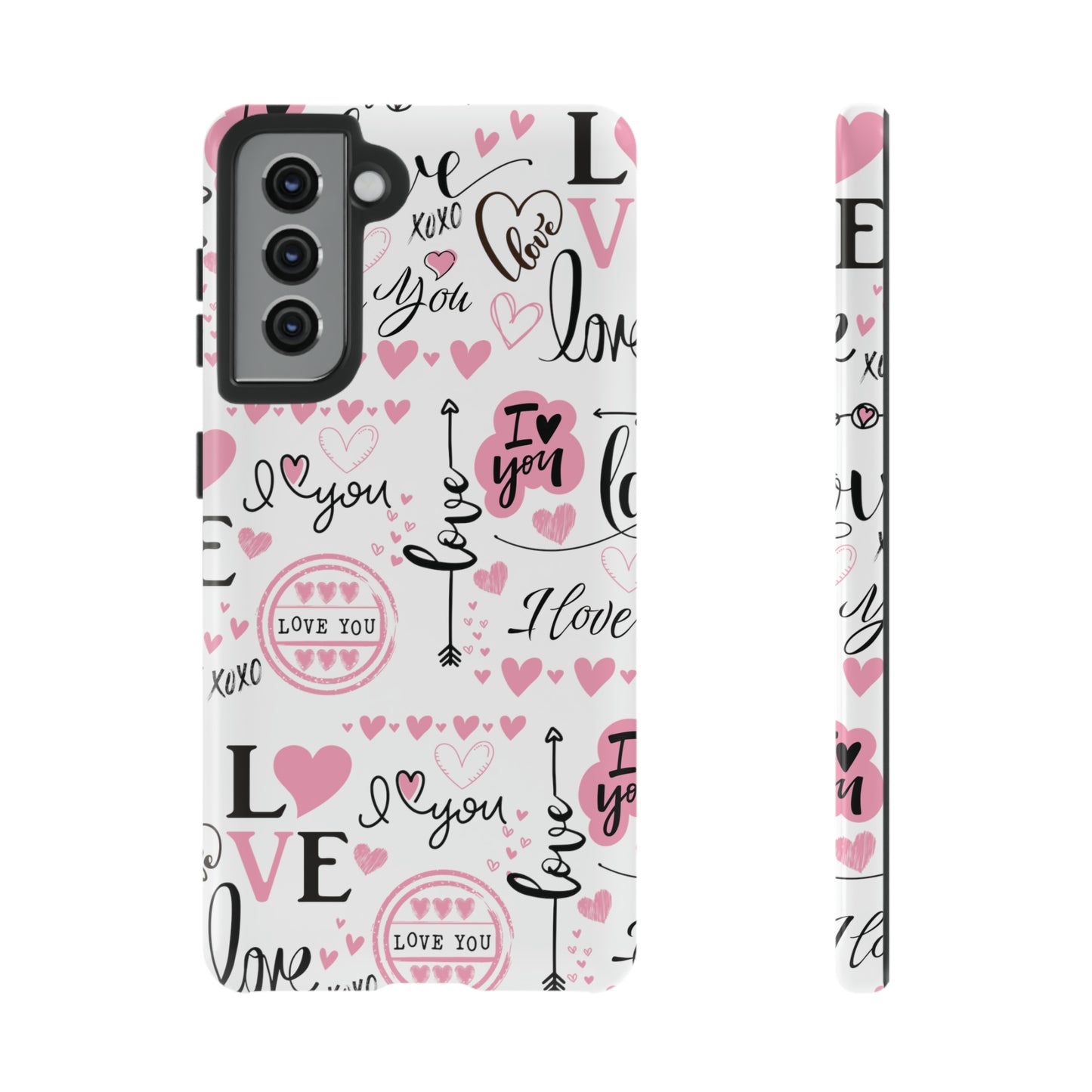 Valentine Love Pink Protective Phone Case for Iphone, Samsung and Google Devices