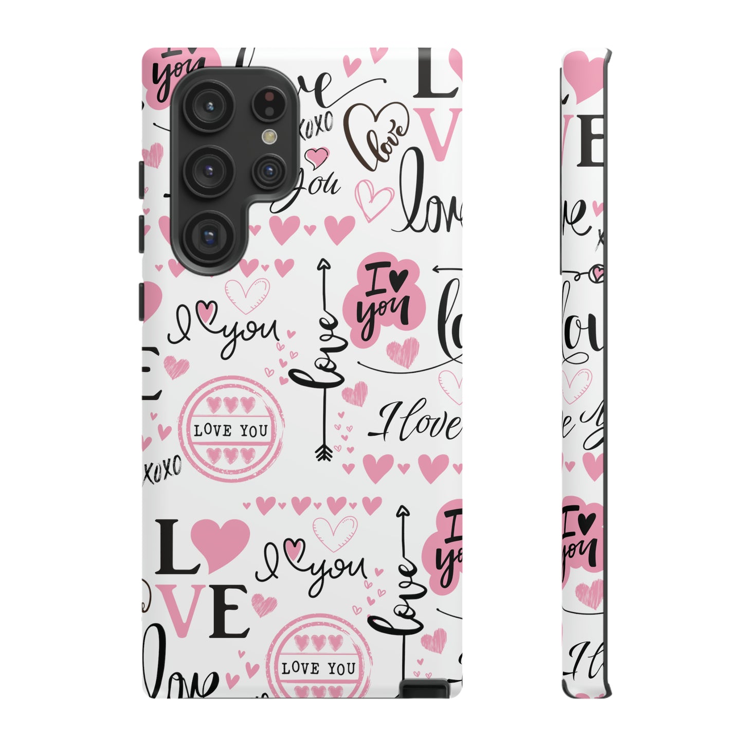 Valentine Love Pink Protective Phone Case for Iphone, Samsung and Google Devices
