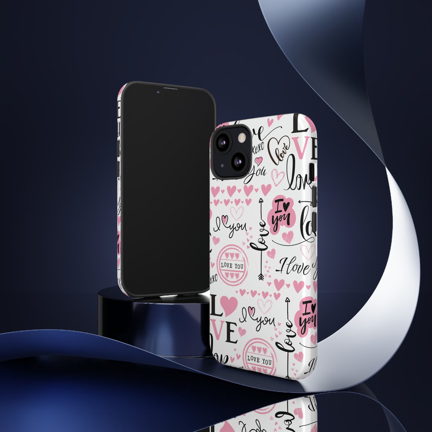 Valentine Love Pink Protective Phone Case for Iphone, Samsung and Google Devices