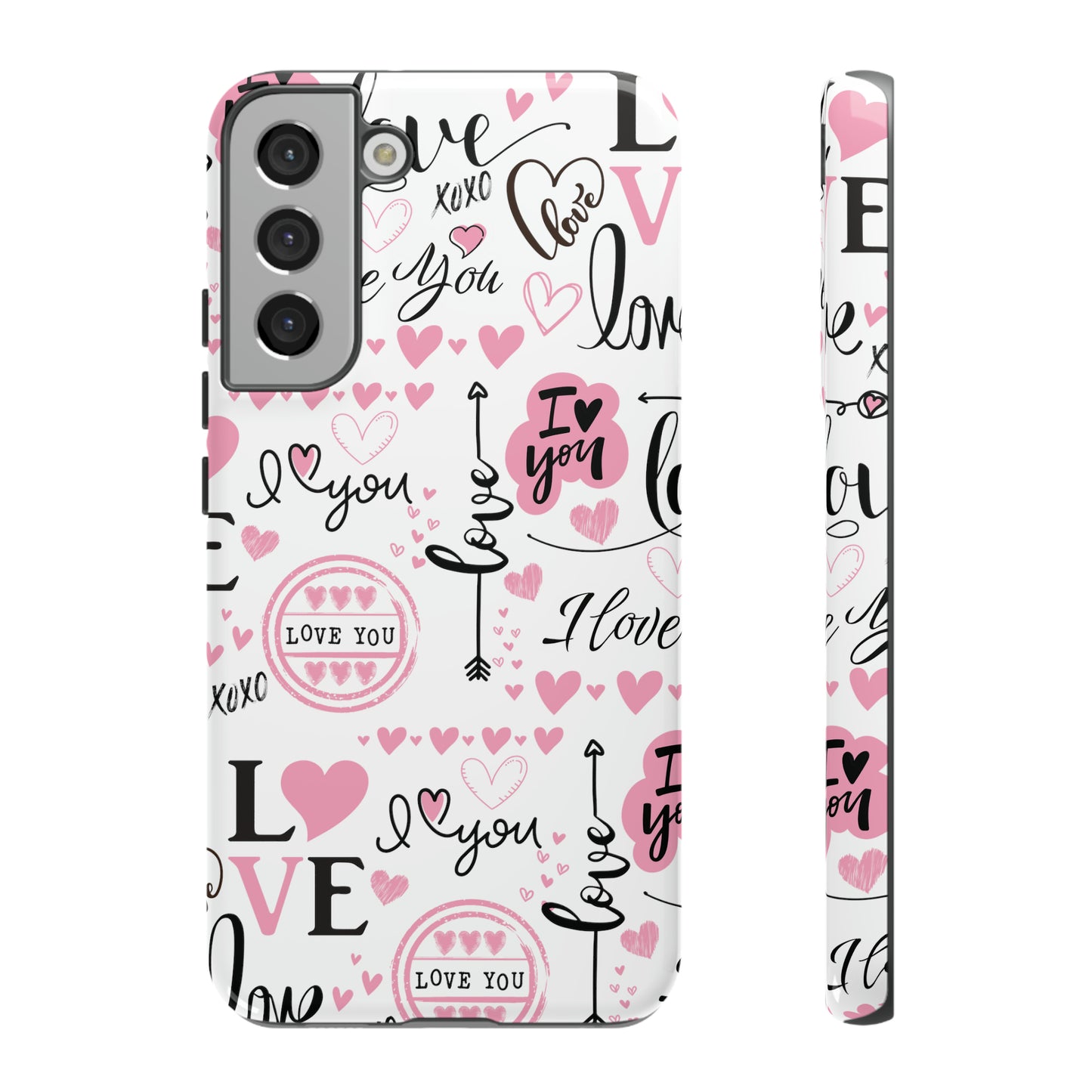 Valentine Love Pink Protective Phone Case for Iphone, Samsung and Google Devices