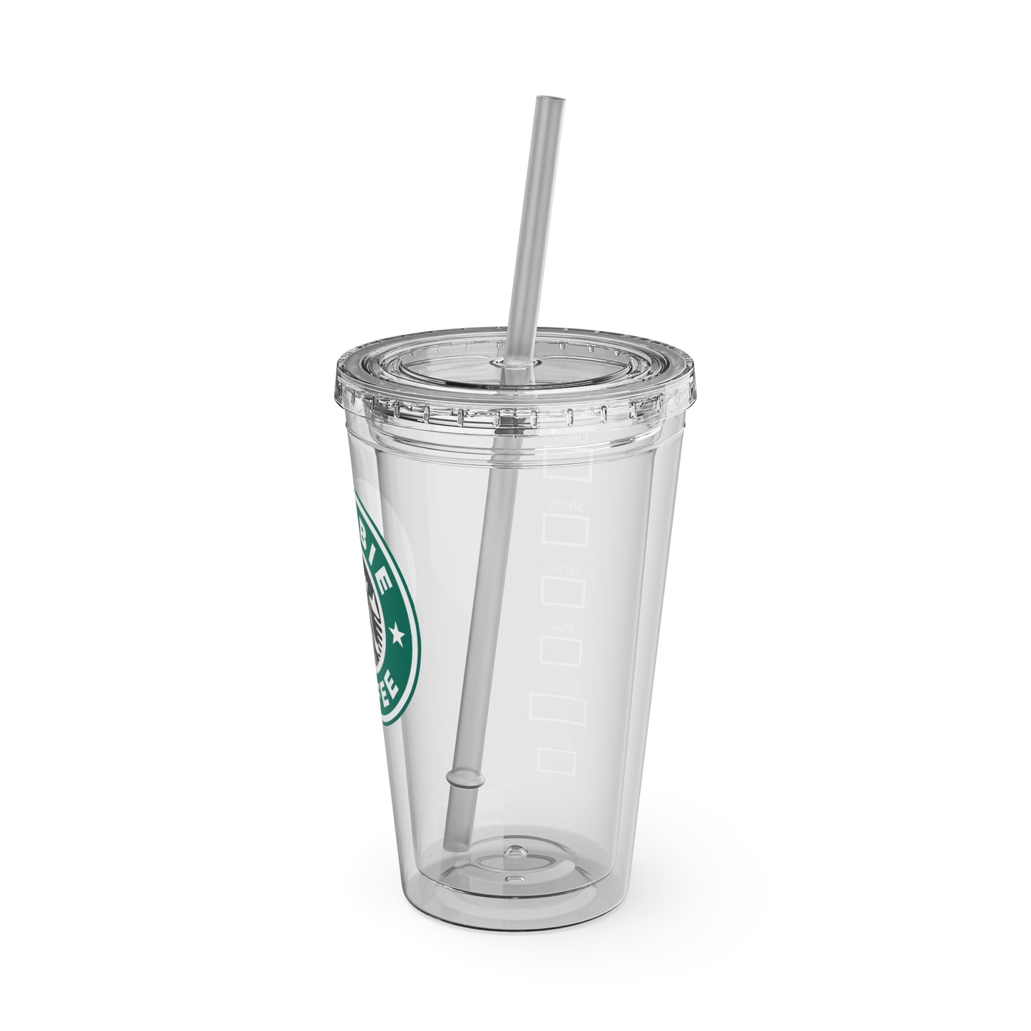 Zombie Coffee Tumbler with Straw, 16oz