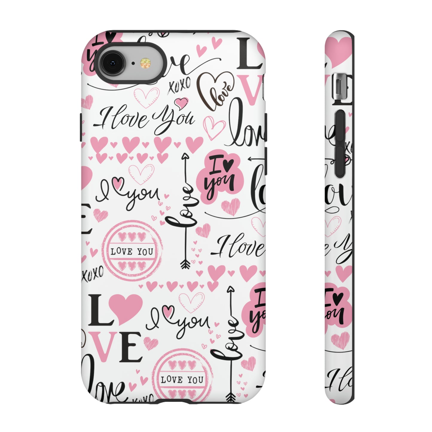 Valentine Love Pink Protective Phone Case for Iphone, Samsung and Google Devices