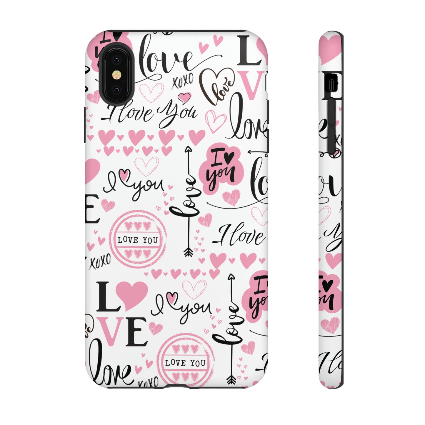 Valentine Love Pink Protective Phone Case for Iphone, Samsung and Google Devices
