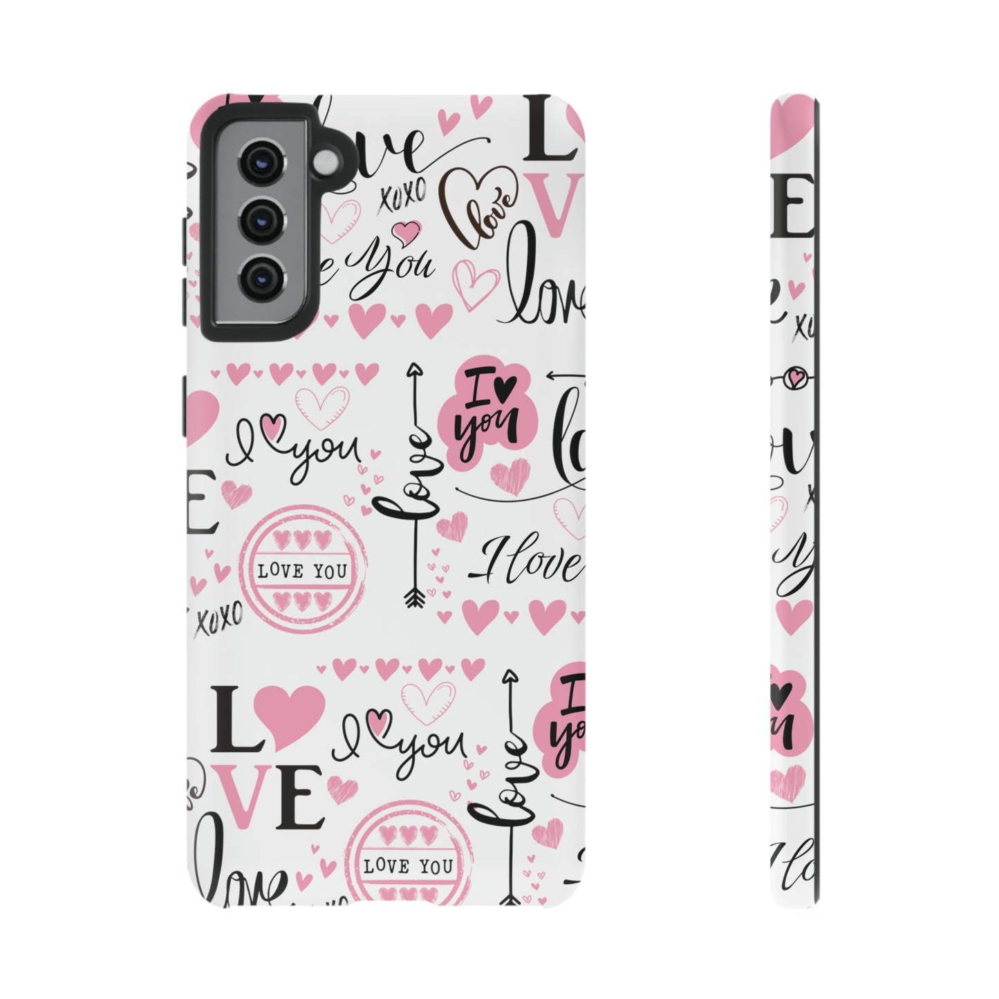 Valentine Love Pink Protective Phone Case for Iphone, Samsung and Google Devices