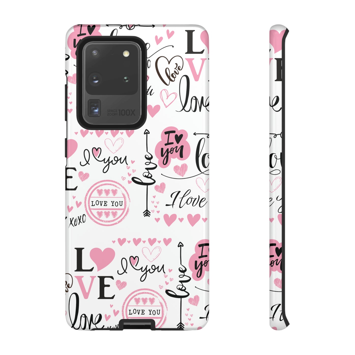 Valentine Love Pink Protective Phone Case for Iphone, Samsung and Google Devices