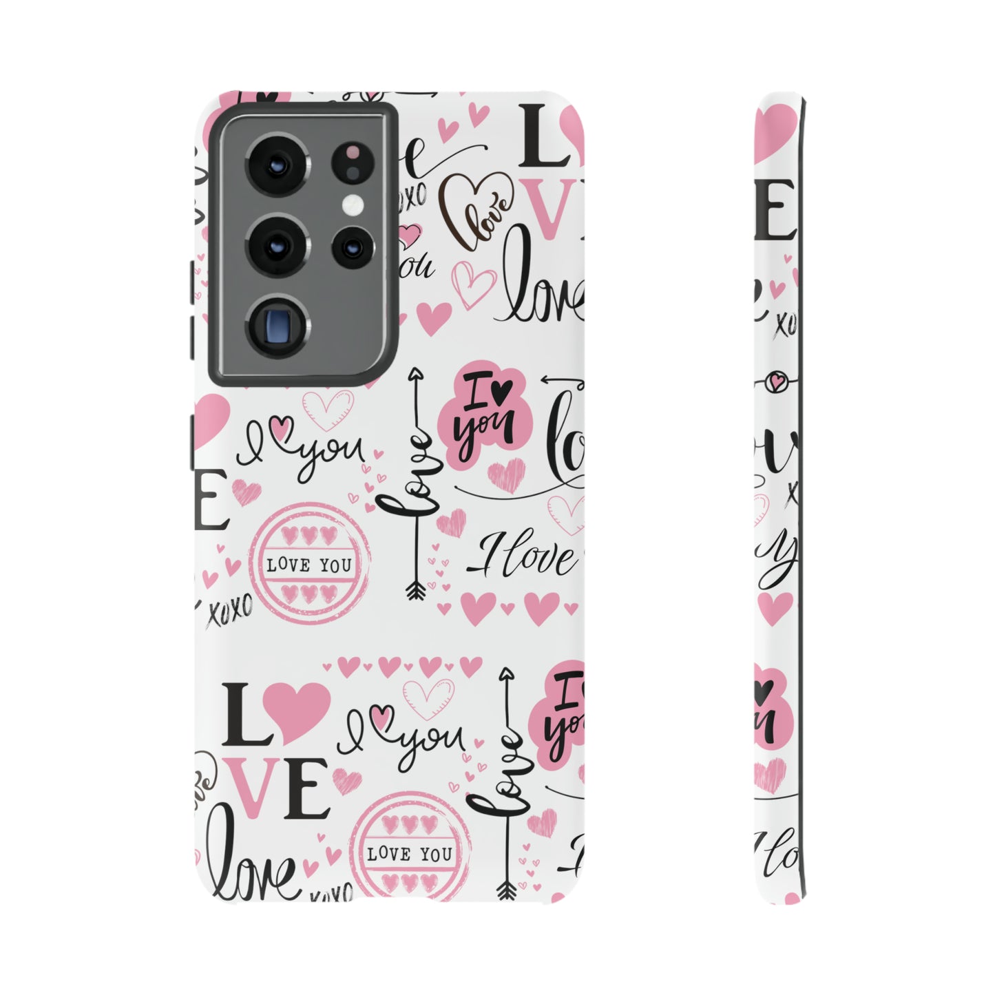 Valentine Love Pink Protective Phone Case for Iphone, Samsung and Google Devices