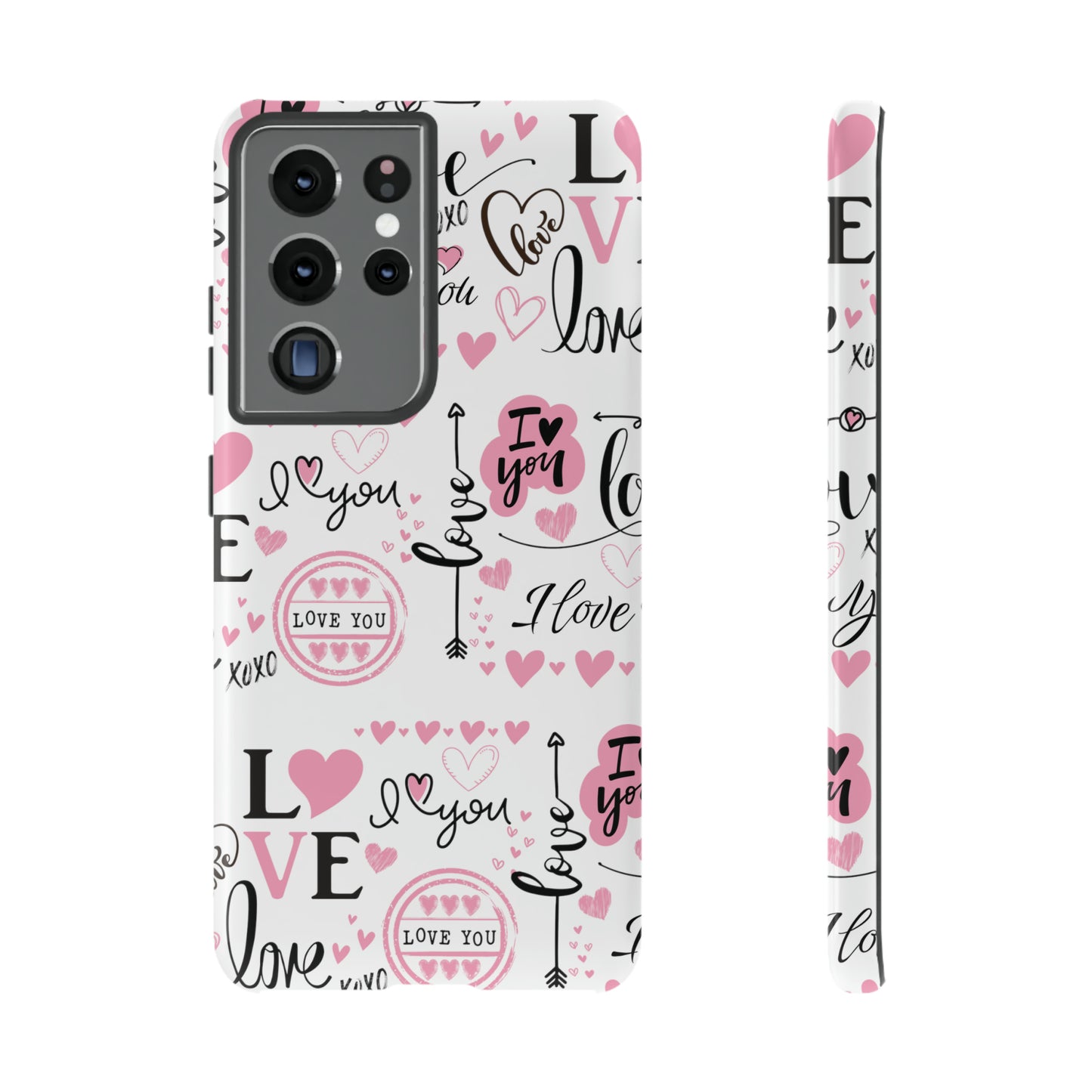 Valentine Love Pink Protective Phone Case for Iphone, Samsung and Google Devices