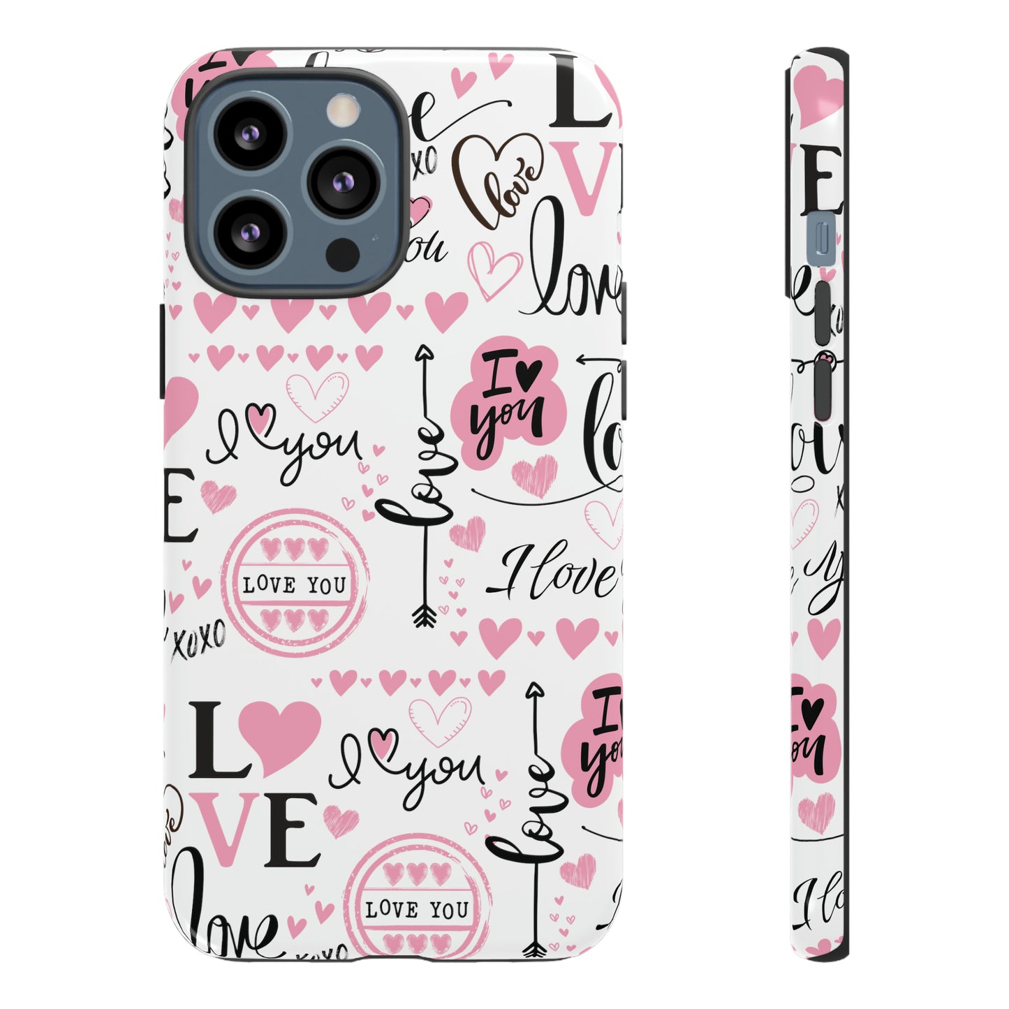 Valentine Love Pink Protective Phone Case for Iphone, Samsung and Google Devices