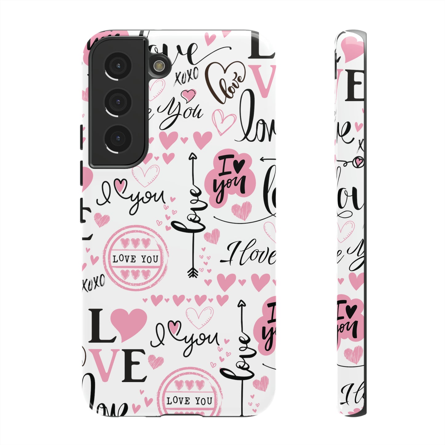 Valentine Love Pink Protective Phone Case for Iphone, Samsung and Google Devices