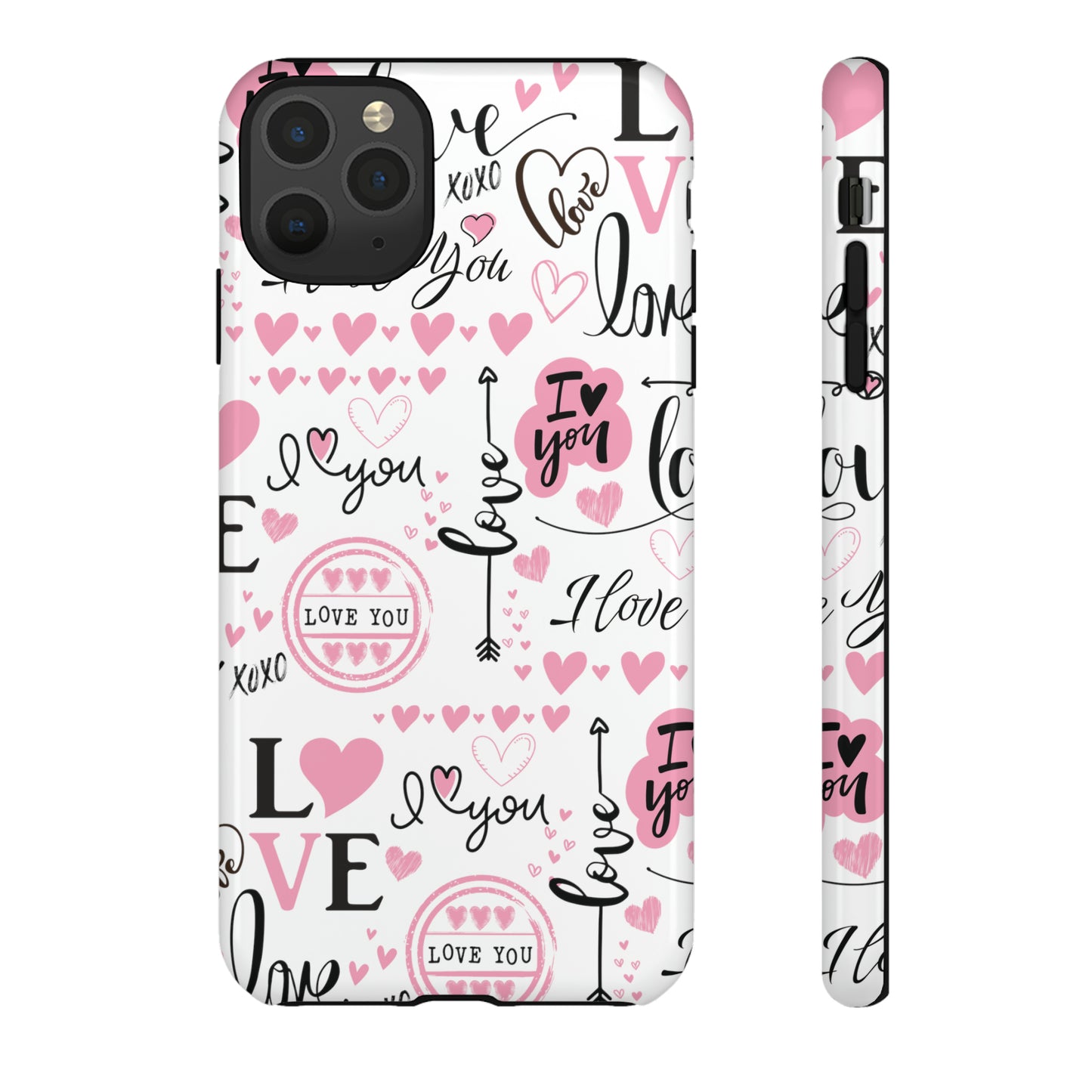 Valentine Love Pink Protective Phone Case for Iphone, Samsung and Google Devices
