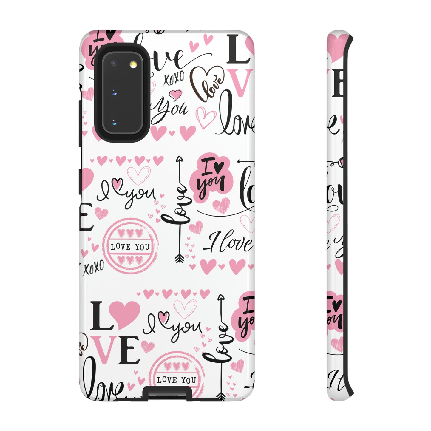 Valentine Love Pink Protective Phone Case for Iphone, Samsung and Google Devices