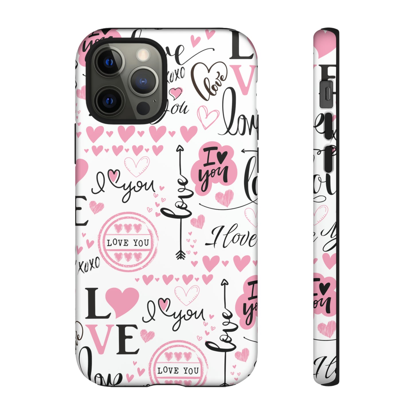 Valentine Love Pink Protective Phone Case for Iphone, Samsung and Google Devices