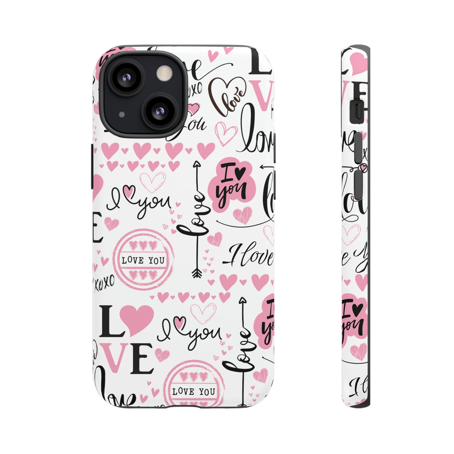Valentine Love Pink Protective Phone Case for Iphone, Samsung and Google Devices
