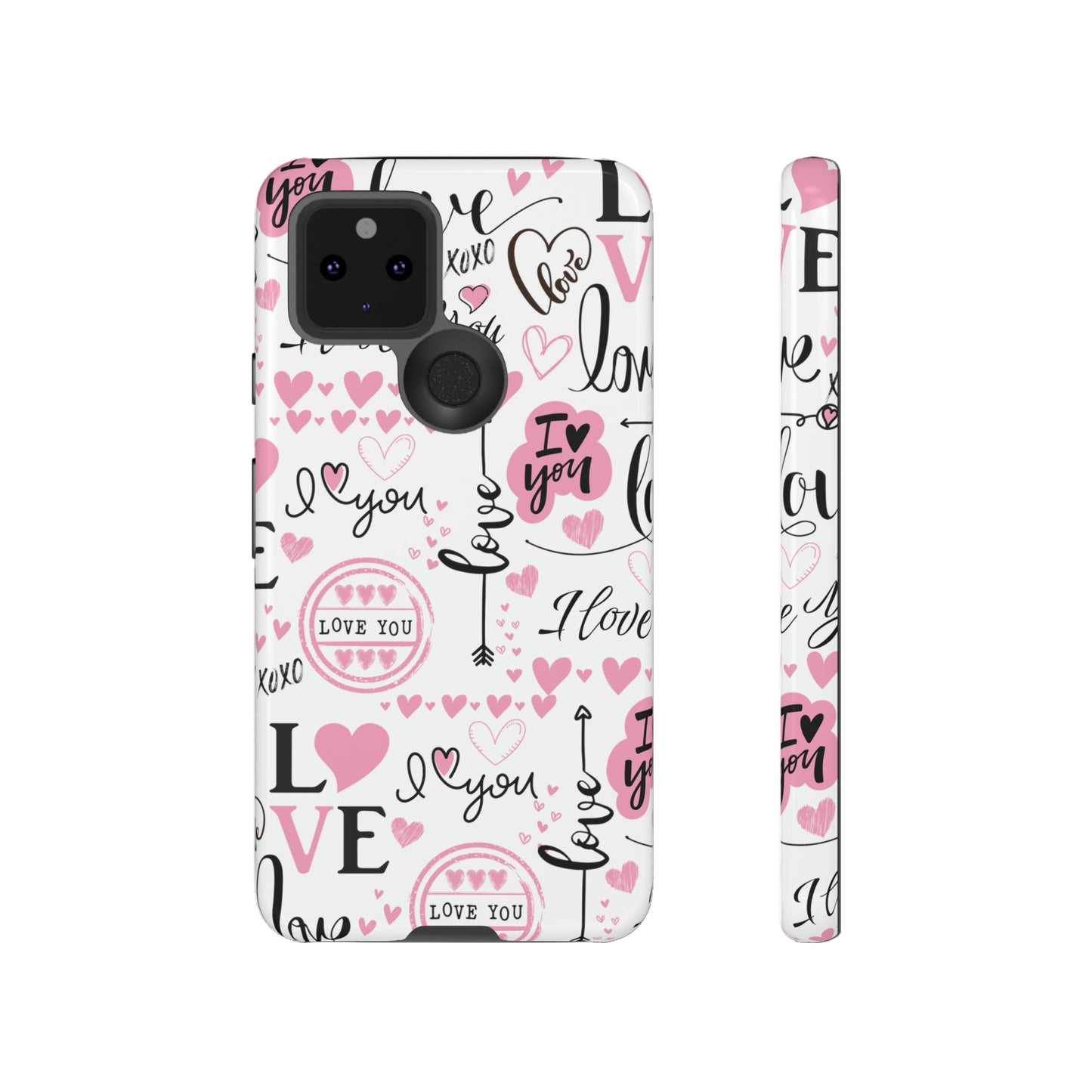 Valentine Love Pink Protective Phone Case for Iphone, Samsung and Google Devices