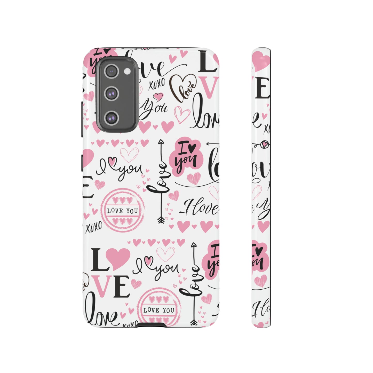 Valentine Love Pink Protective Phone Case for Iphone, Samsung and Google Devices