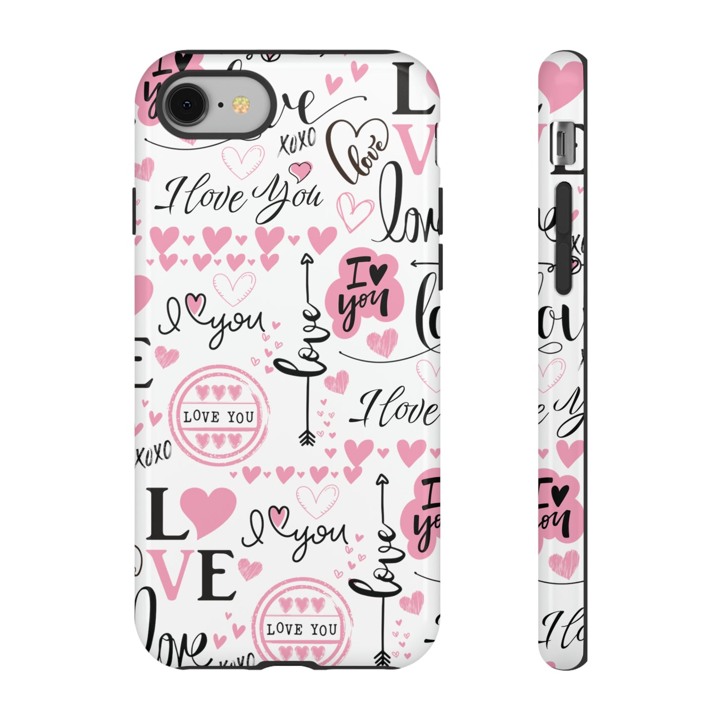 Valentine Love Pink Protective Phone Case for Iphone, Samsung and Google Devices