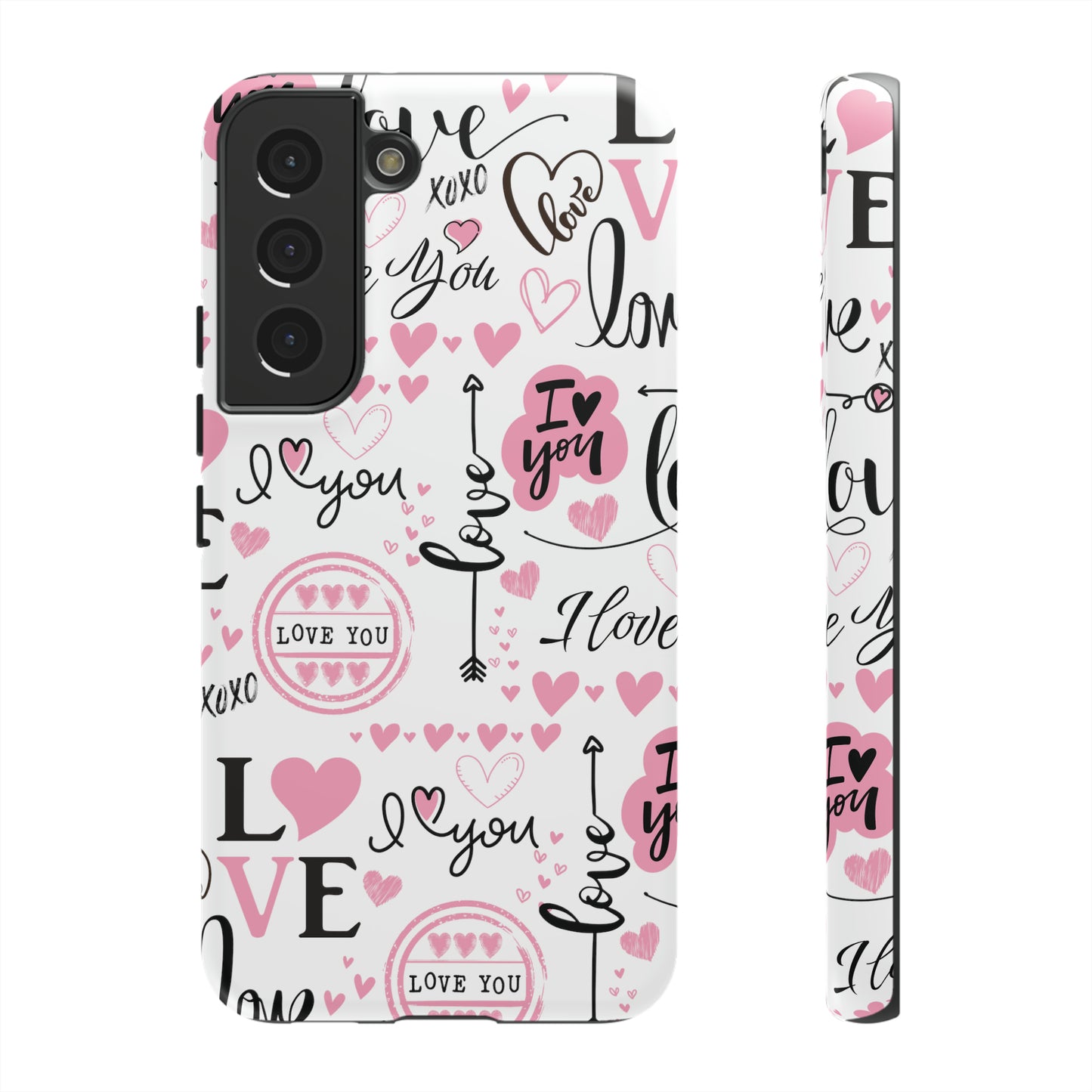 Valentine Love Pink Protective Phone Case for Iphone, Samsung and Google Devices