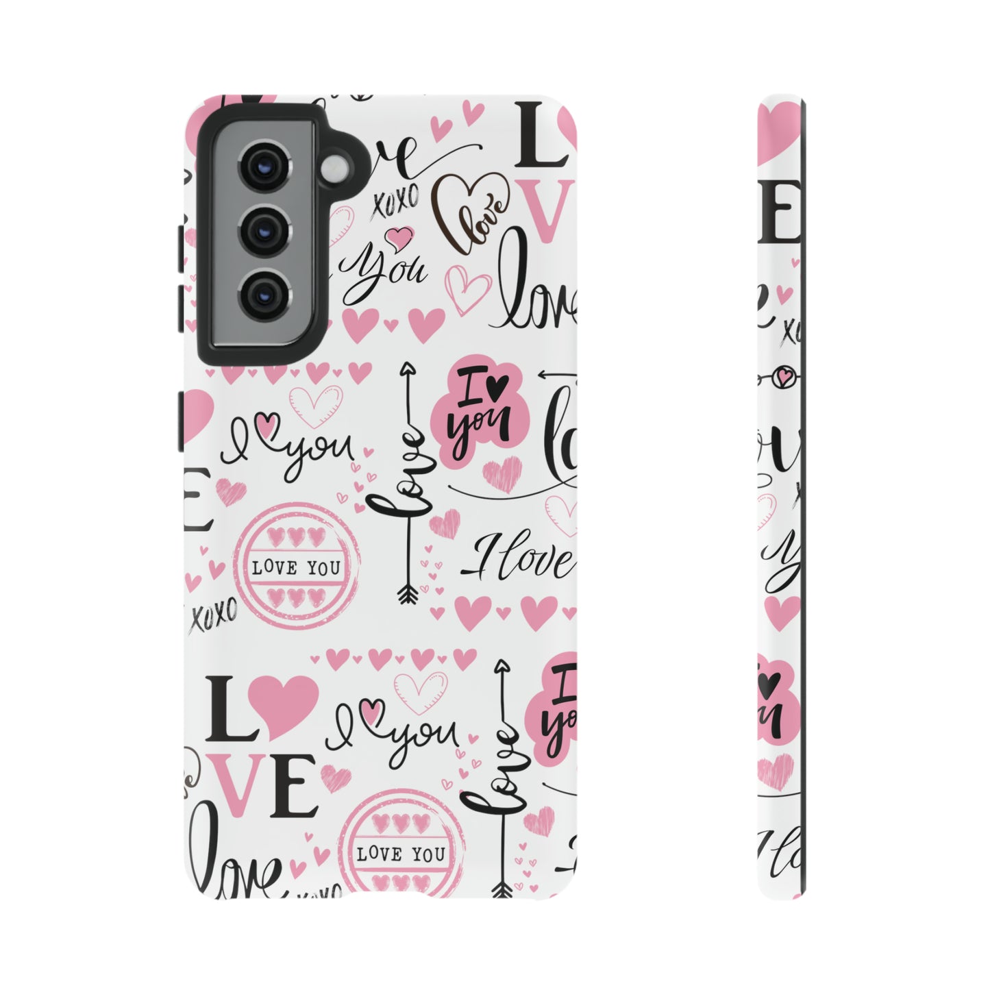 Valentine Love Pink Protective Phone Case for Iphone, Samsung and Google Devices
