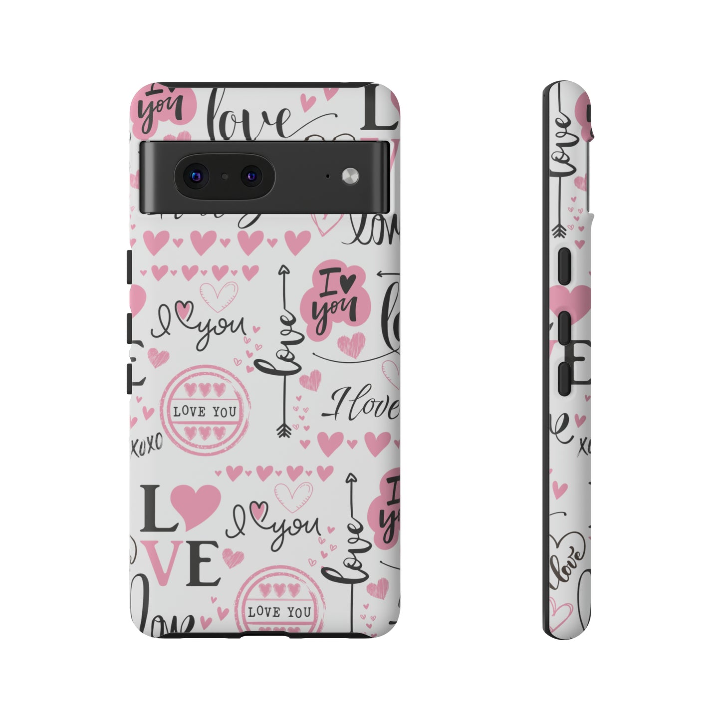 Valentine Love Pink Protective Phone Case for Iphone, Samsung and Google Devices