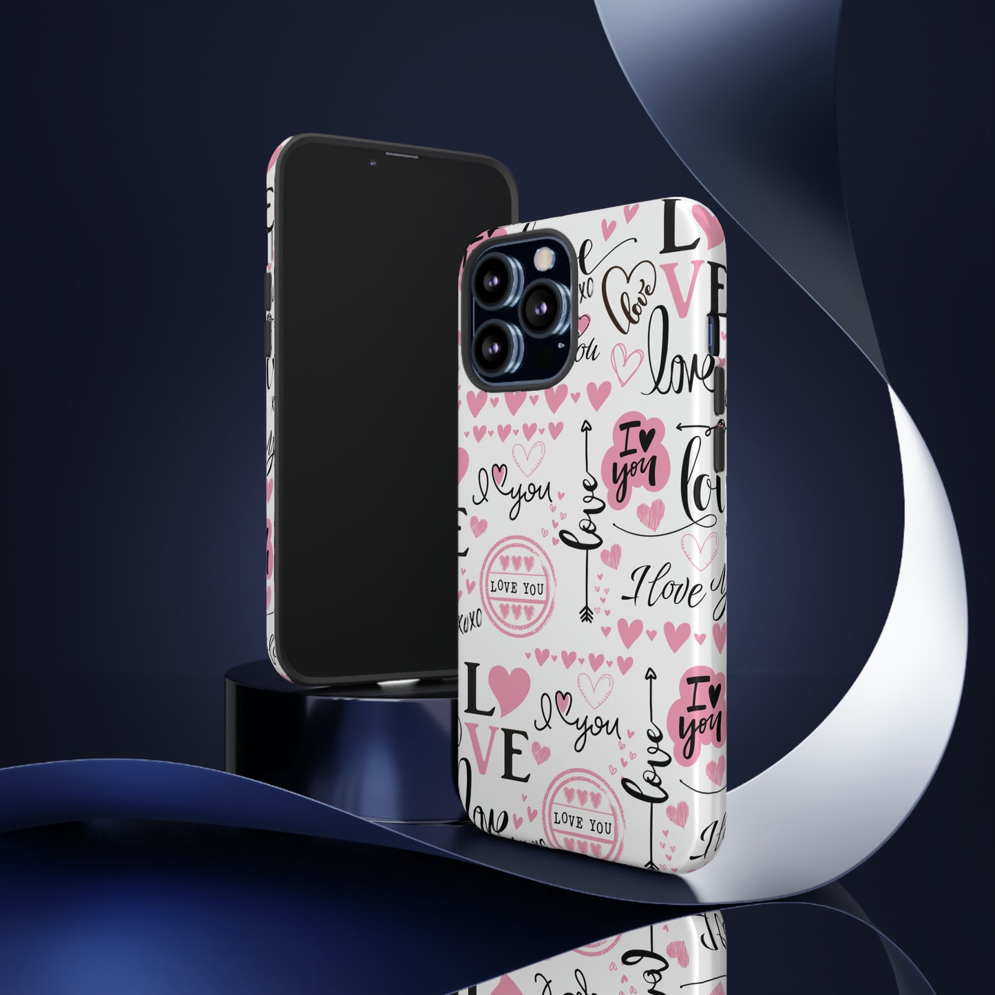 Valentine Love Pink Protective Phone Case for Iphone, Samsung and Google Devices