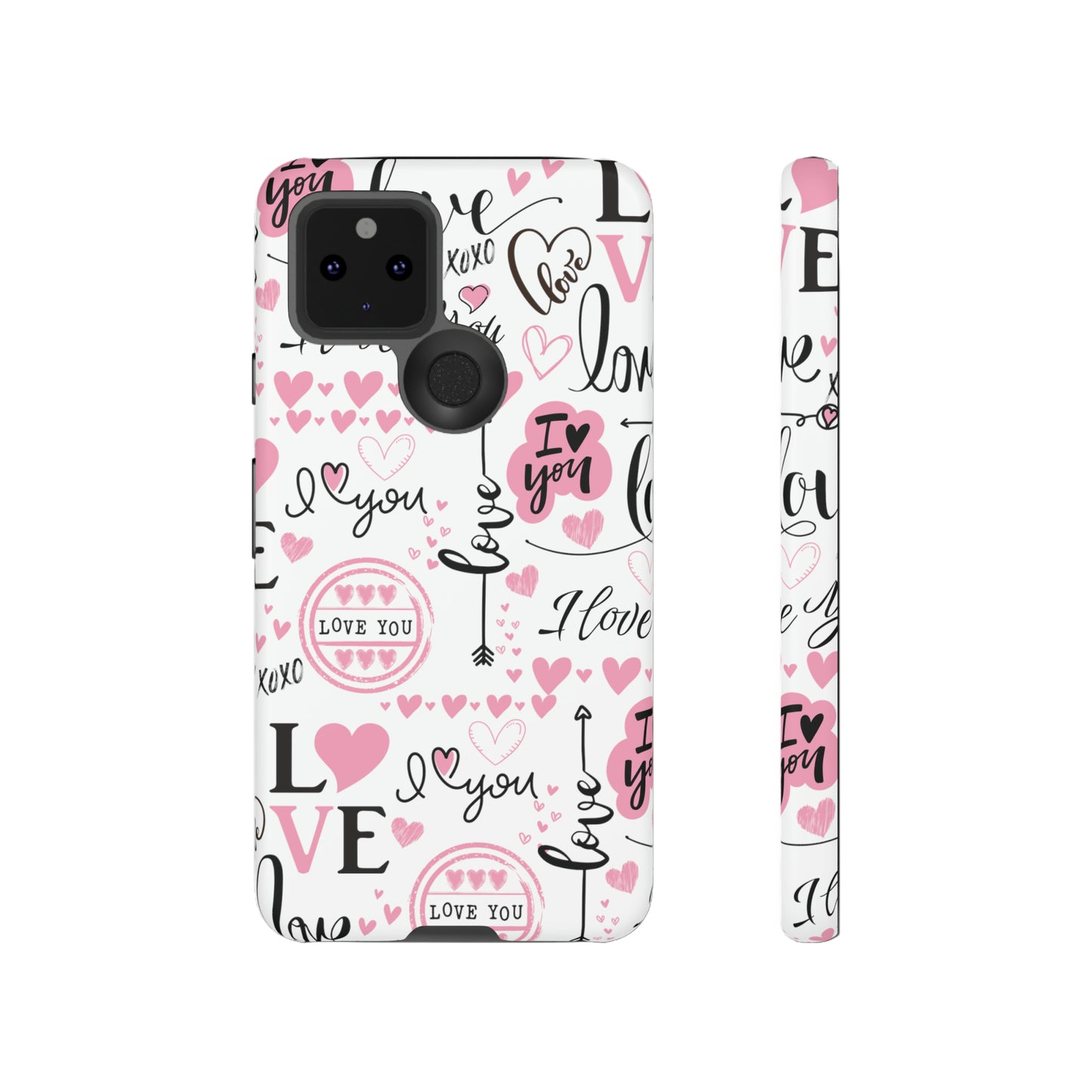 Valentine Love Pink Protective Phone Case for Iphone, Samsung and Google Devices