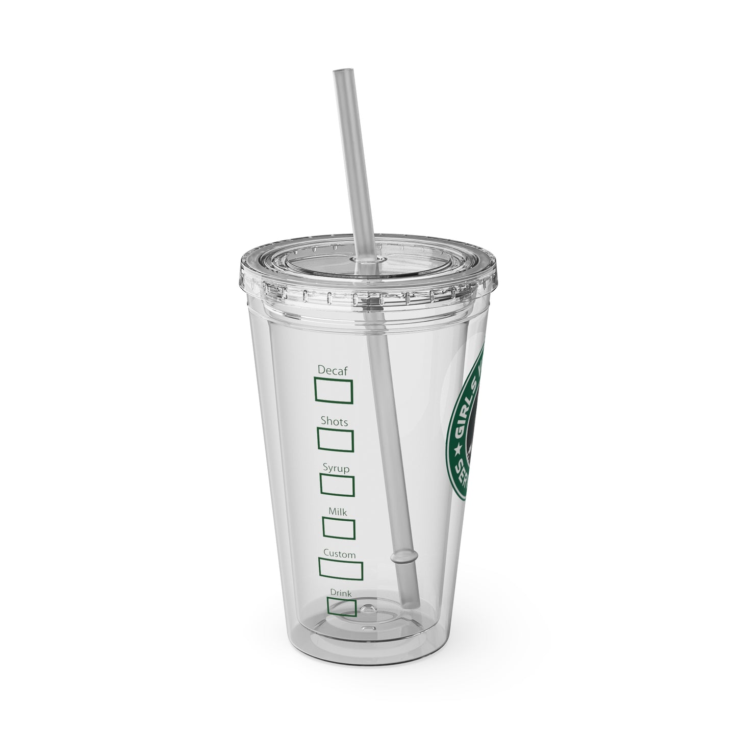 Volleyball Tumbler with Straw, 16oz