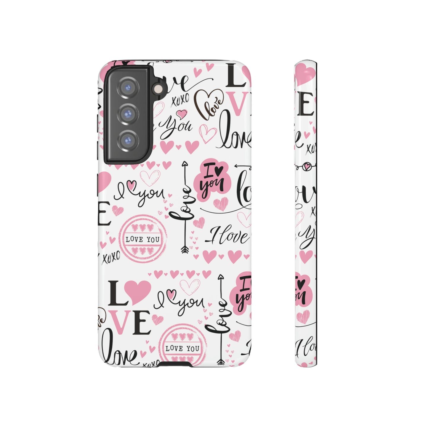 Valentine Love Pink Protective Phone Case for Iphone, Samsung and Google Devices