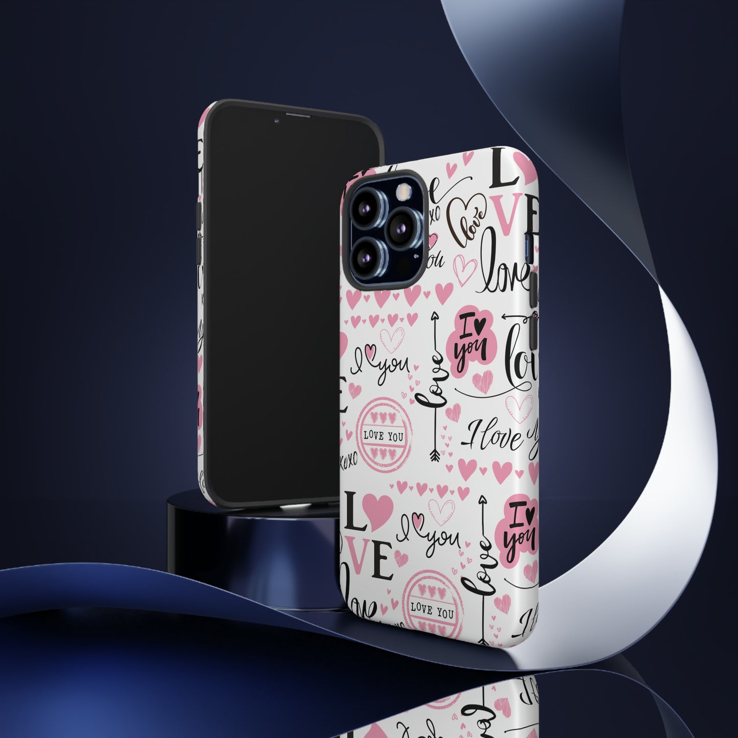 Valentine Love Pink Protective Phone Case for Iphone, Samsung and Google Devices