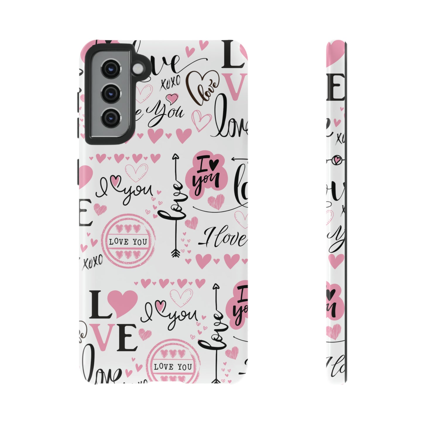 Valentine Love Pink Protective Phone Case for Iphone, Samsung and Google Devices