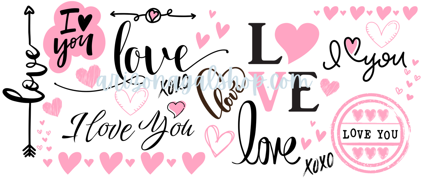 Digital Design - Pink Love Wrap design is made for Libby Cups.