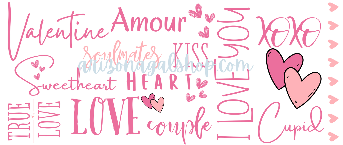 Digital Design - Valentine Wrap design is made for Libby Cups.