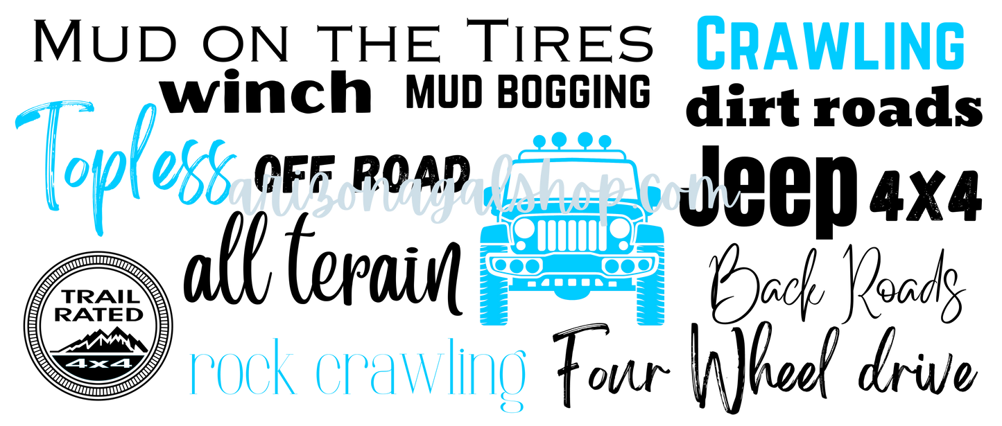 Digital Download - All Terrain Blue Wrap Deisgn For Libby Cups