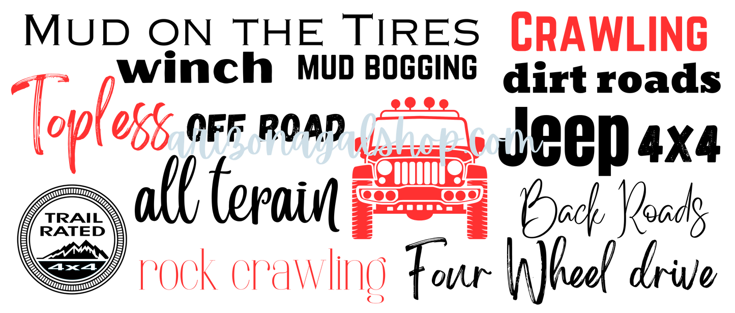 Digital Download - All Terrain Red Wrap Design For Libby Cups Uploa