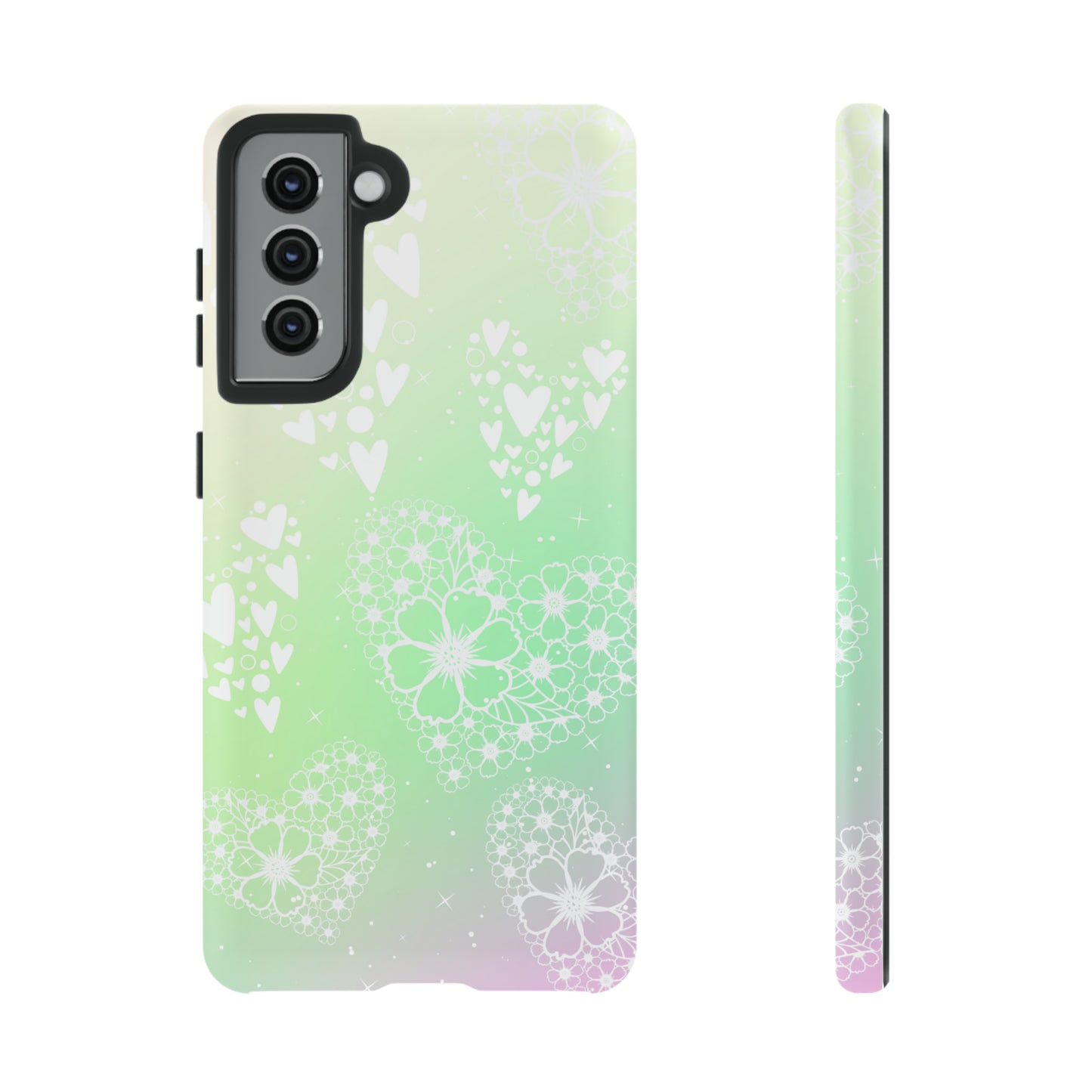 Pastel Heart Ombre Protective Case for Iphone, Google and Samsung