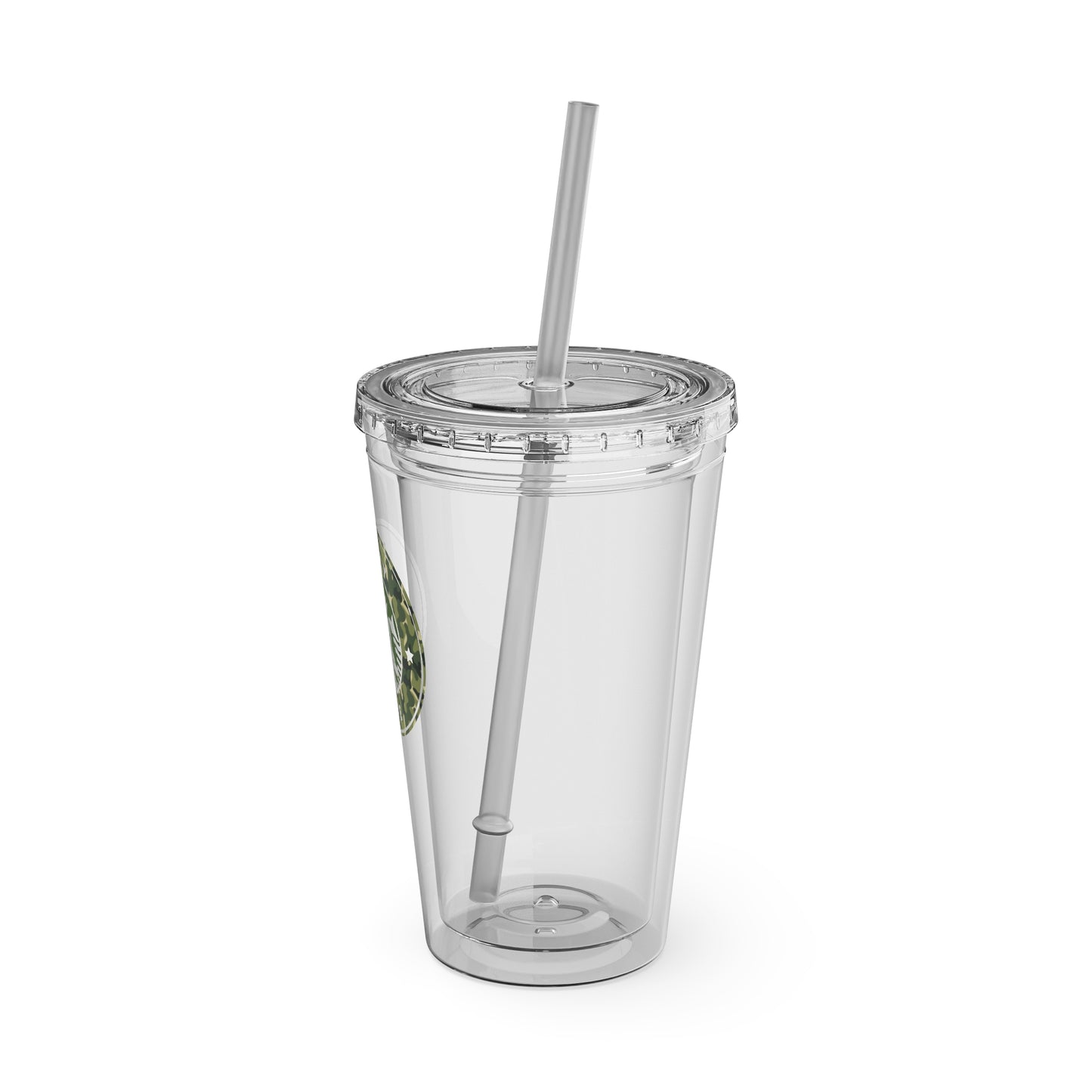 Army Wife Tumbler with Straw, 16oz