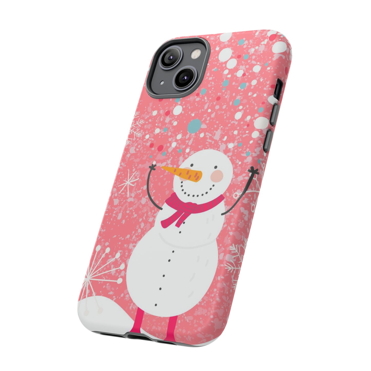 Pink Snowman Protective Case for Iphone, Samsung and a Google phones