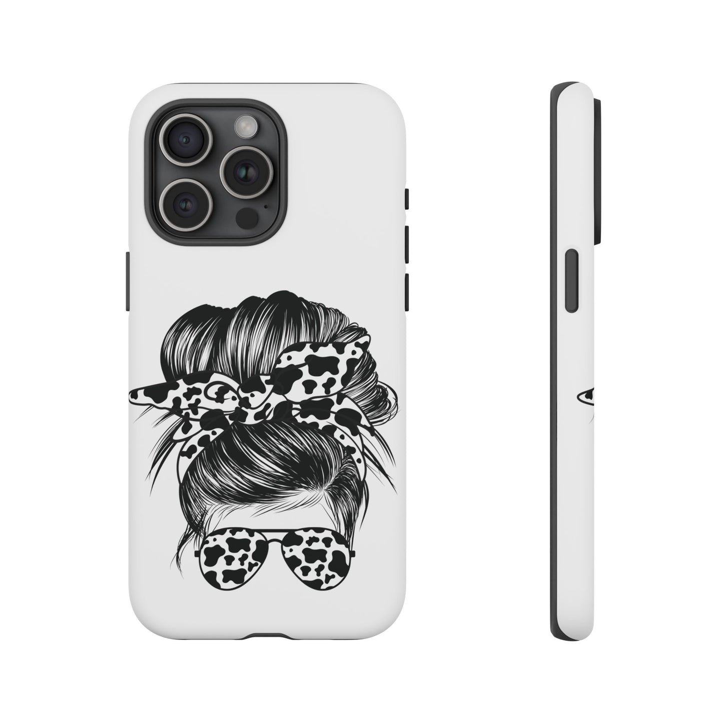 Cow Print Woman Mom Wife Protective Phone Case for Iphone, Samsung and Google Phones