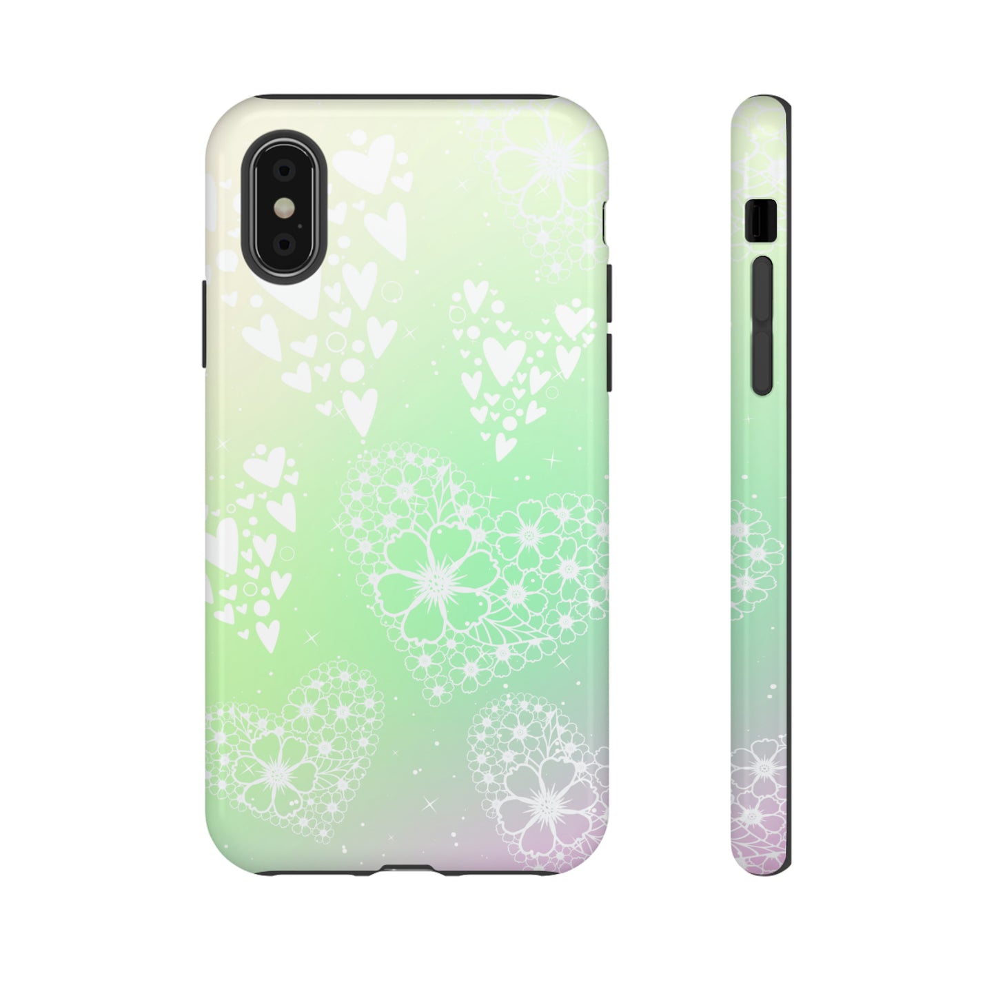 Pastel Heart Ombre Protective Case for Iphone, Google and Samsung