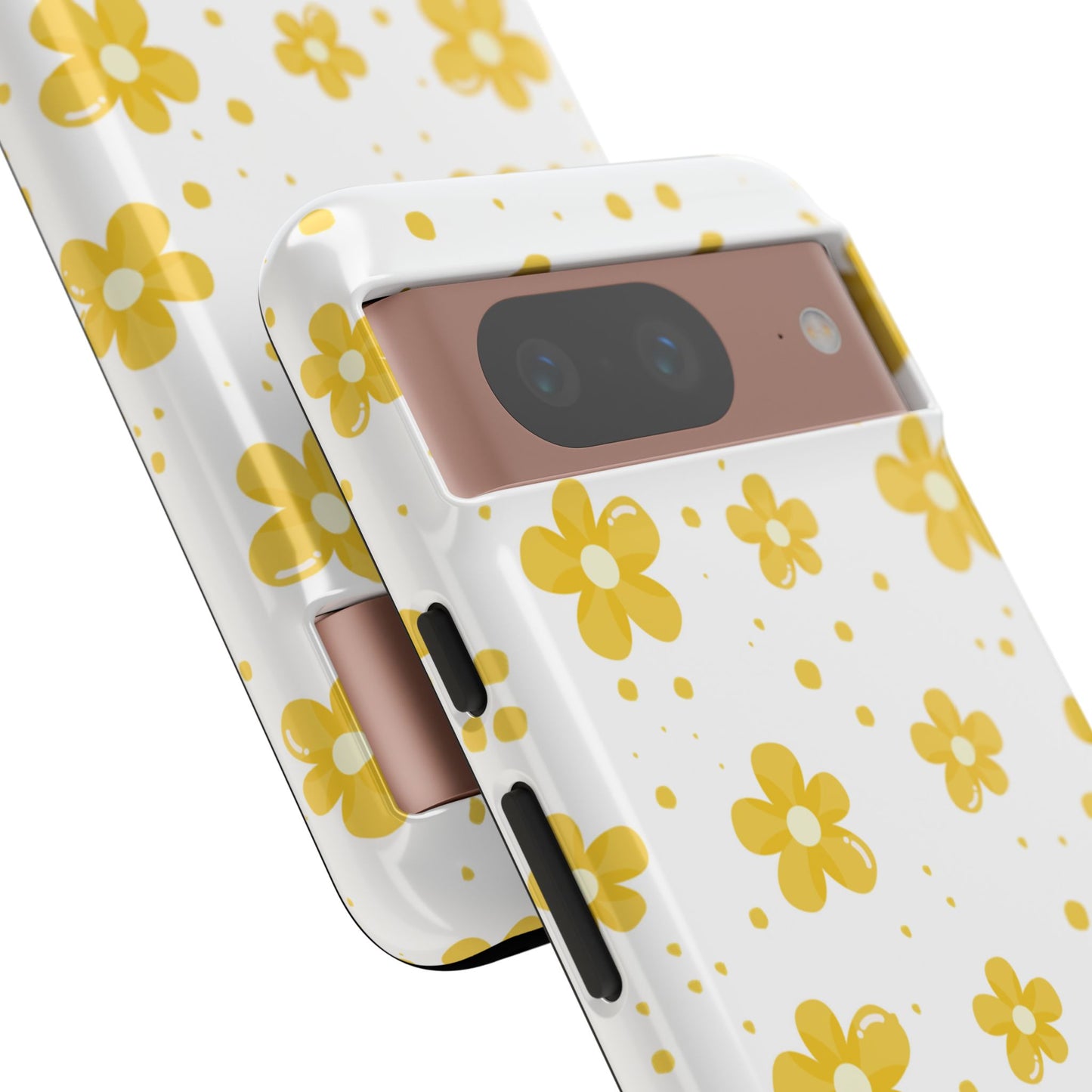Yellow Flowers Protective Phone Case for Google, Apple and Samsung Phones