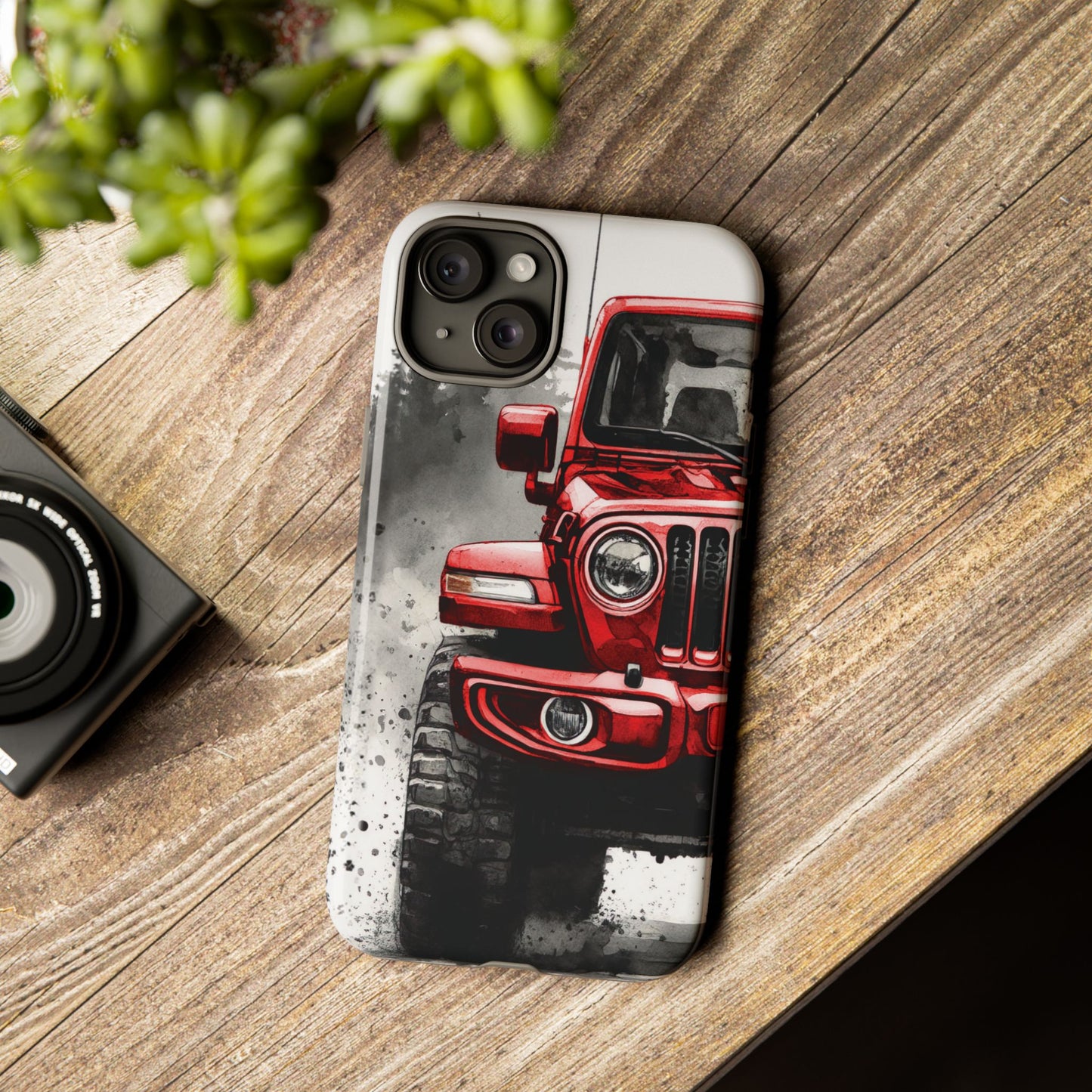 Off Road Love Red Wrangler Protective Phone Case for Iphone, Samsung and Google Phones