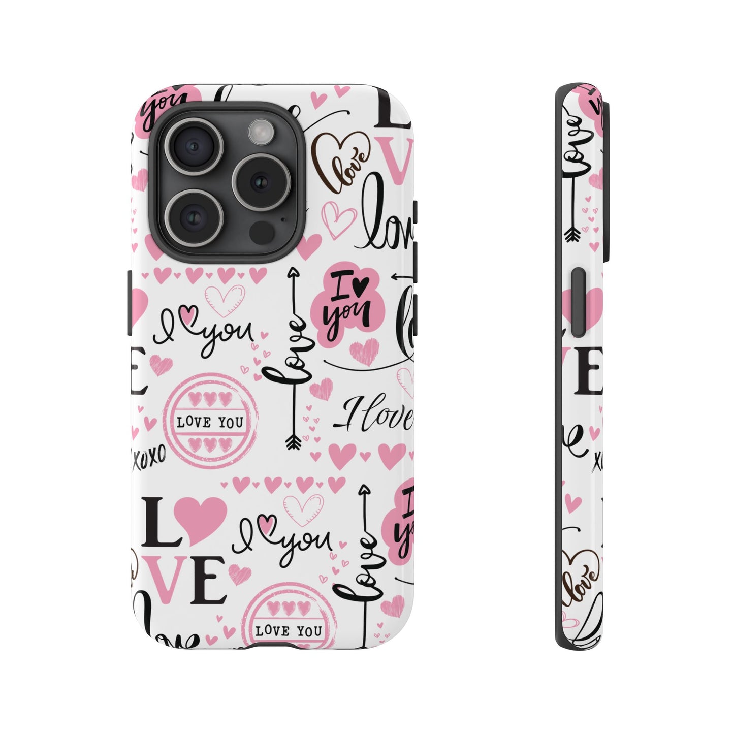Valentine Love Pink Protective Phone Case for Iphone, Samsung and Google Devices