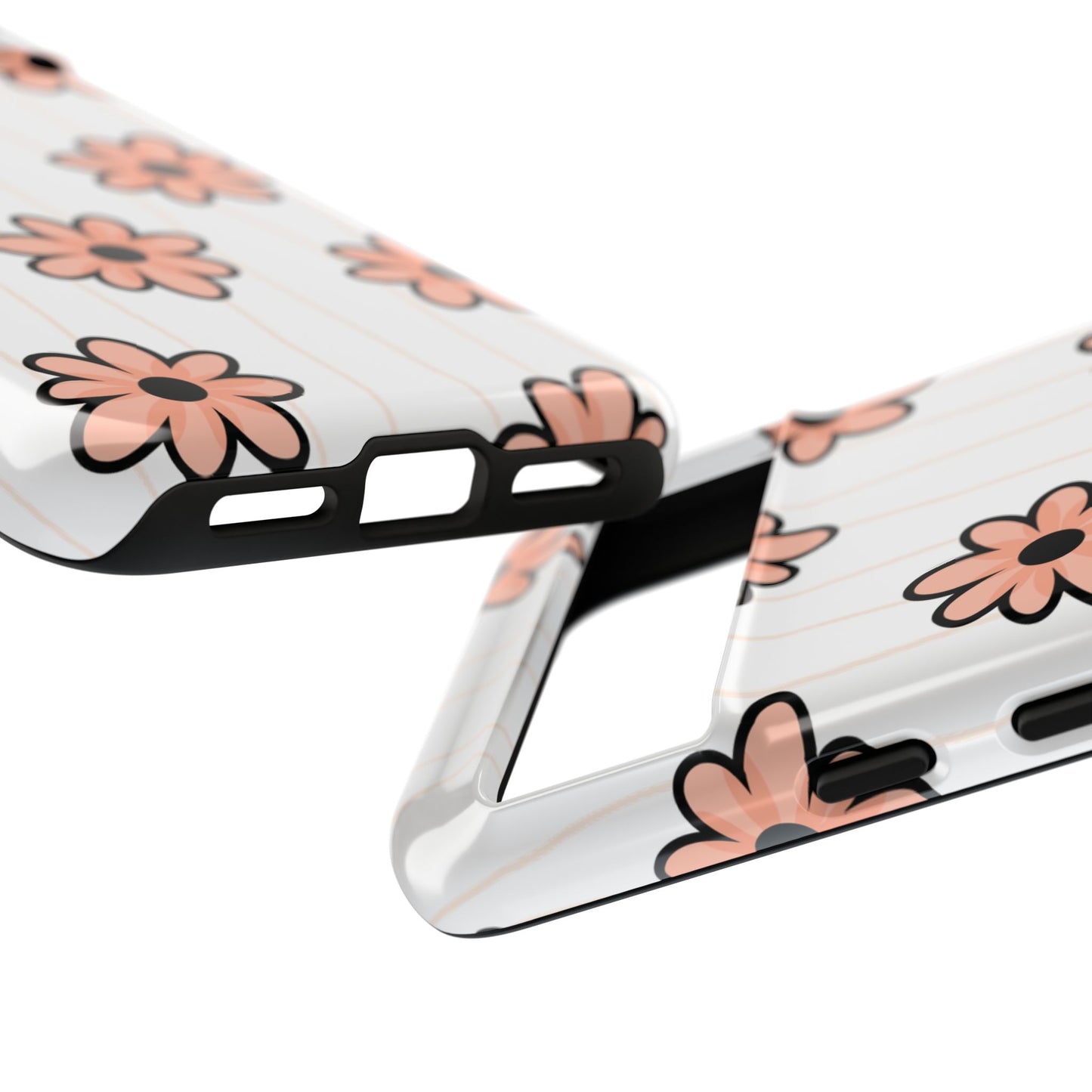 Pink Flowers Protective Phone Case