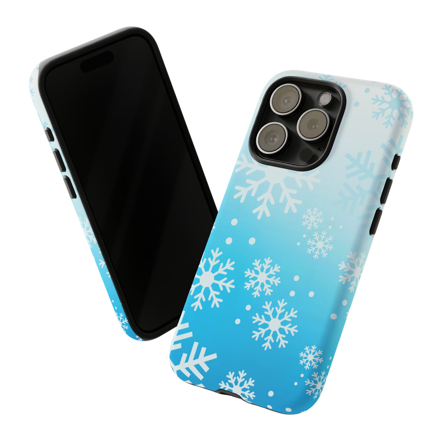 Winter, frozen, snowflake ombré protective phone case for Google, Samsung and IPhone