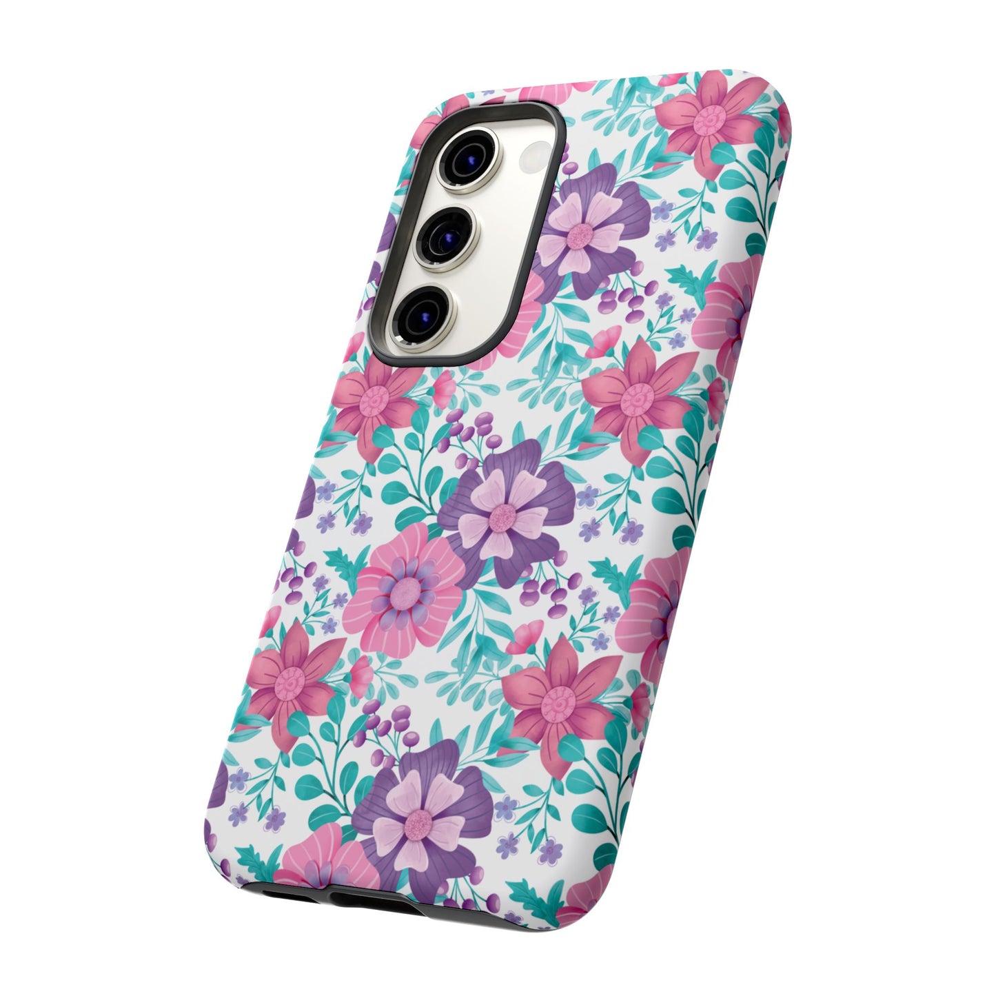 Pastel Flowers Protective Phone Case