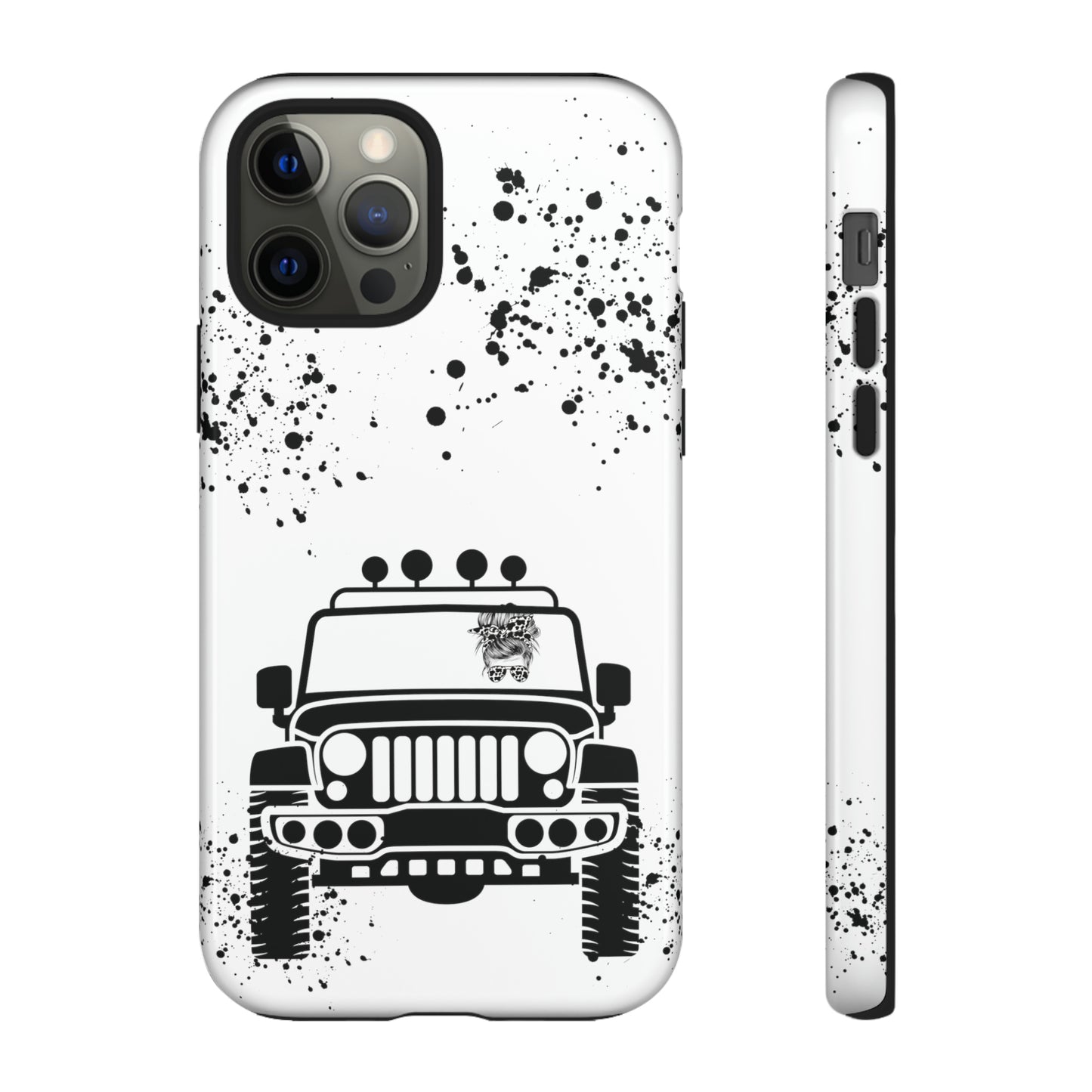 Off Road Girl Cow Print Shades Protective Phone Case for Iphone, Samsung and Google Phones