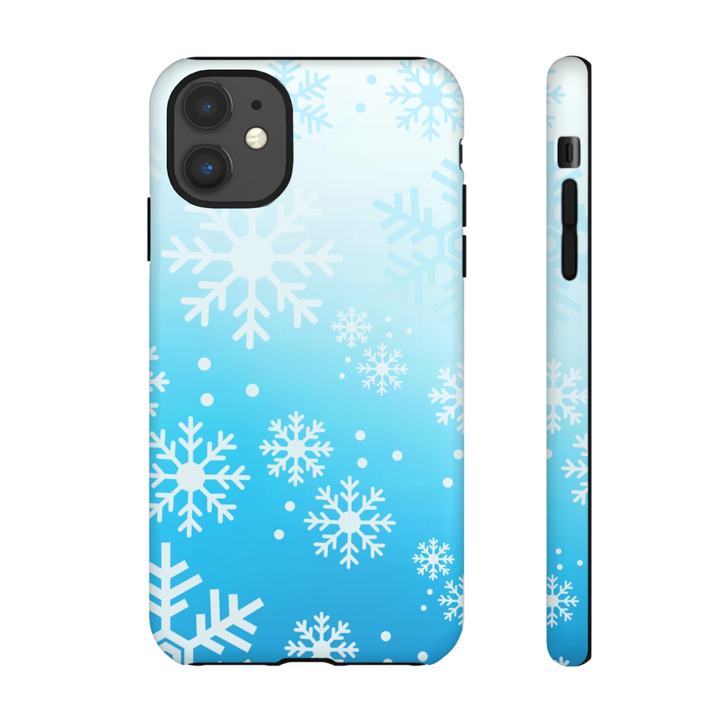 Winter, frozen, snowflake ombré protective phone case for Google, Samsung and IPhone